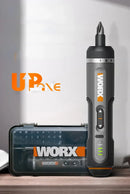 WORX WX242 4V Smart Cordless Electric Screwdriver Set | 30-Bit Rechargeable Mini Power Tool