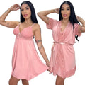 Kit Robe e Camisola para Amamentação – Roupão Pós-Parto com Renda, Conforto e Suavidade para Mães