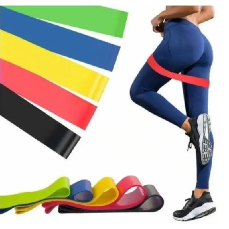 5 Kit Thera Mini Band Multifuncional Fisioterapia Crossfit Faixas Elásticas