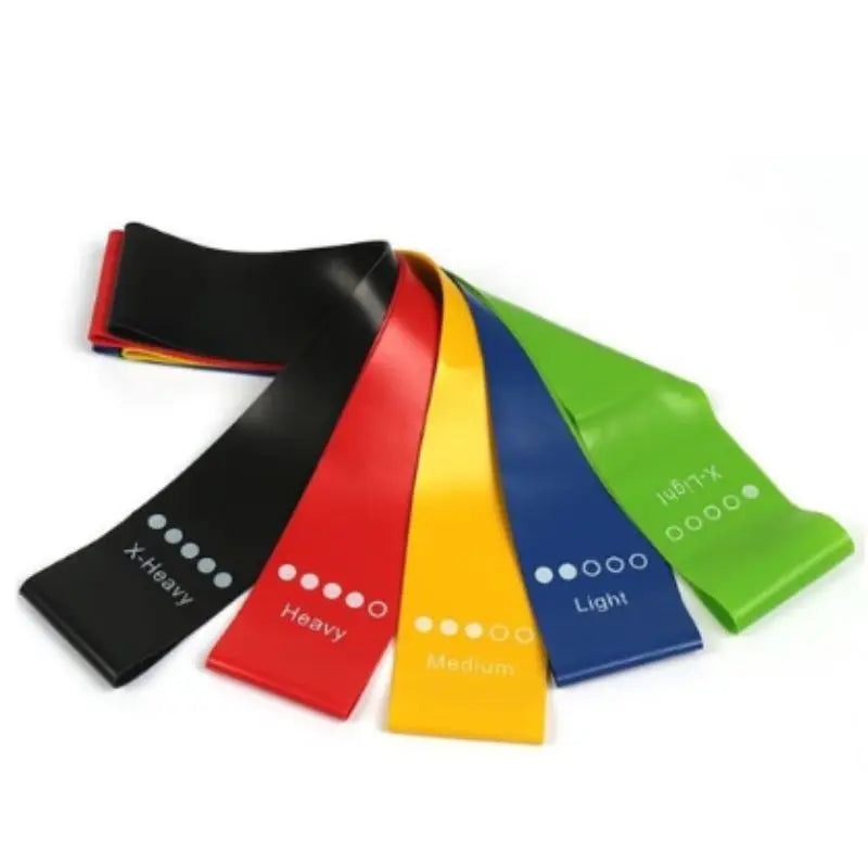 5 Kit Thera Mini Band Multifuncional Fisioterapia Crossfit Faixas Elásticas