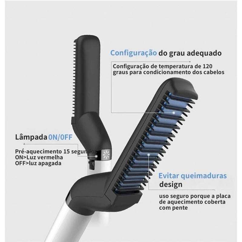 Modeladora  E Alisador De Cabelo E Barba Masculino