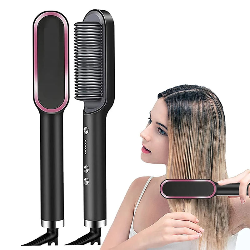Escova Alisadora Elétrica Bivolt – Praticidade e Eficiência para Cabelos Lisos