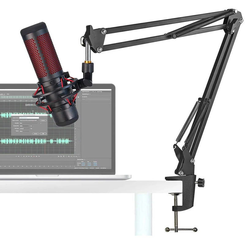 Suporte para Microfone de mesa profissional ajustável, Braço Articulado compatível com hyperx quadcast e outros microfones