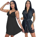 Kit Robe e Camisola para Amamentação – Roupão Pós-Parto com Renda, Conforto e Suavidade para Mães