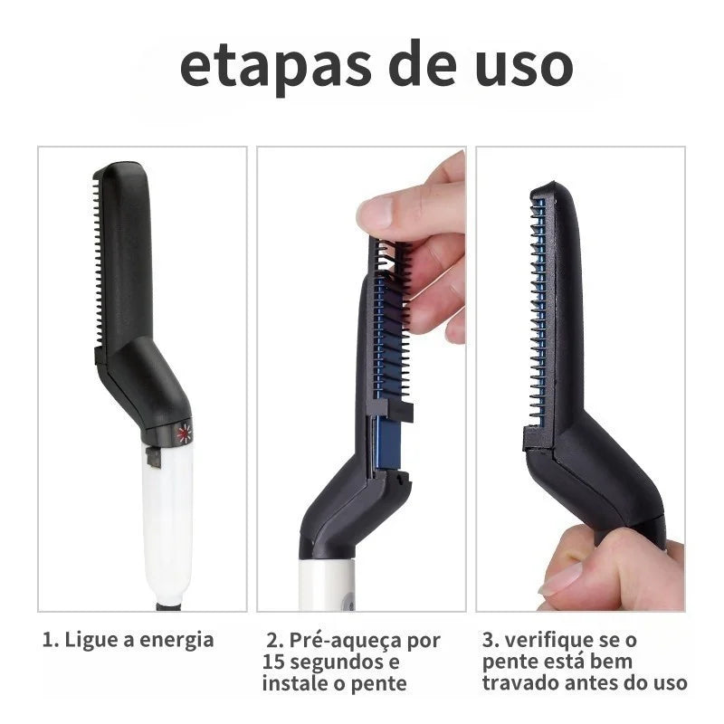 Modeladora  E Alisador De Cabelo E Barba Masculino