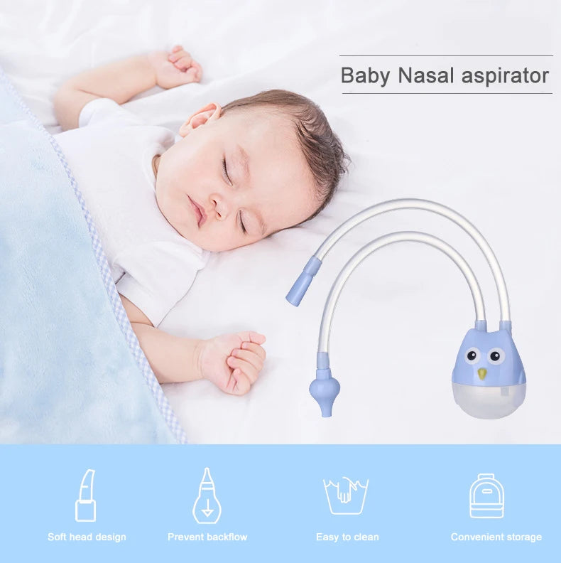 Newborn Baby Nasal Aspirator | Soft Silicone Nose Cleaner with Anti-Backflow Design | Safe & Gentle Suction Tool for Infants