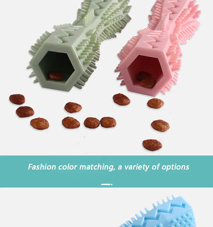 Durable Dog Toothbrush Chew Toy Stick | Soft Rubber Dental Cleaner & Massage Toy for Puppies and Small Dogs