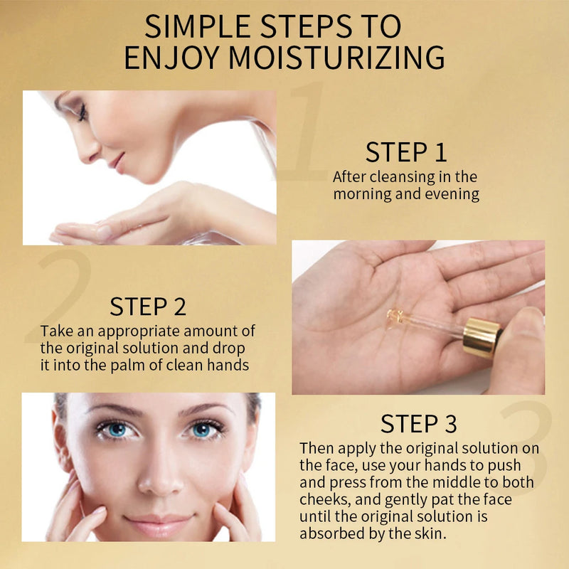 24K Gold Hyaluronic Acid Face Serum | Anti-Ageing Collagen Essence with Niacinamide | Brightening & Firming Skin Care (100 ml)