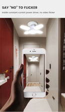 E27 Foldable Fan-Shaped LED Bulb – 360° Super Bright Ceiling Light (6500K)