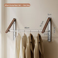 Folding Wall-Mounted Clothes Drying Rack – Stretchable Invisible Balcony Airer (No-Drill Aluminium Hanging Pole)