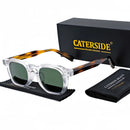 CATERSIDE Punk Style Men’s Sunglasses | Small Square Frame UV400 Shades | Trendy Outdoor Fashion Eyewear