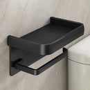 Aluminium Alloy Toilet Paper Holder – Minimalist Bathroom Tissue Rack with Storage Shelf