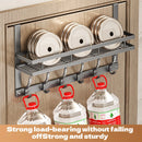 Easy-Install Over-The-Door Storage Rack – 6 Hook Metal Organiser