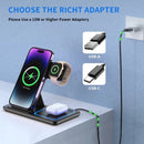 Foldable 3-in-1 Wireless Charging Station – Fast Charger Stand for iPhone, Apple Watch & AirPods (Type-C)