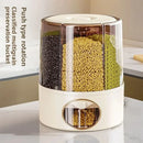Rotating Sealed Grain & Rice Storage Container – Moisture-Proof, Insect-Proof Multi-Compartment Kitchen Dispenser
