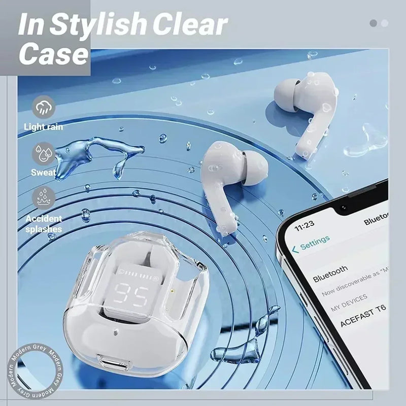 Fone de ouvido sem fio TWS Bluetooth 5.3 Fones de ouvido esportivos para jogos Fones de ouvido com redução de ruído Controle de toque de graves para Allphone
