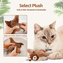 Interactive Flapping Bird Cat Toy – Rechargeable Chirping Plush with Catnip Pocket (Touch Activated)