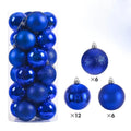 24-Piece Christmas Ball Ornament Set | 3/4/6cm Tree Decorations | Shatterproof Hanging Baubles for 2026 Holiday Décor