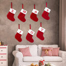Knitted Christmas Socks with Snowflake & Letter Design | Festive Hanging Stockings for 2025–2026 Holiday Décor & Gifts