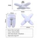 E27 Foldable Fan-Shaped LED Bulb – 360° Super Bright Ceiling Light (6500K)