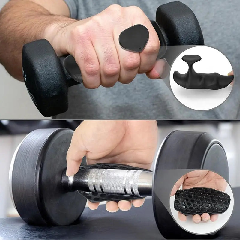 Fingerless Gym Grips | Non-Slip Weight-Lifting Pads for Hand Protection & Grip Strength | Ergonomic Workout Gloves for Men