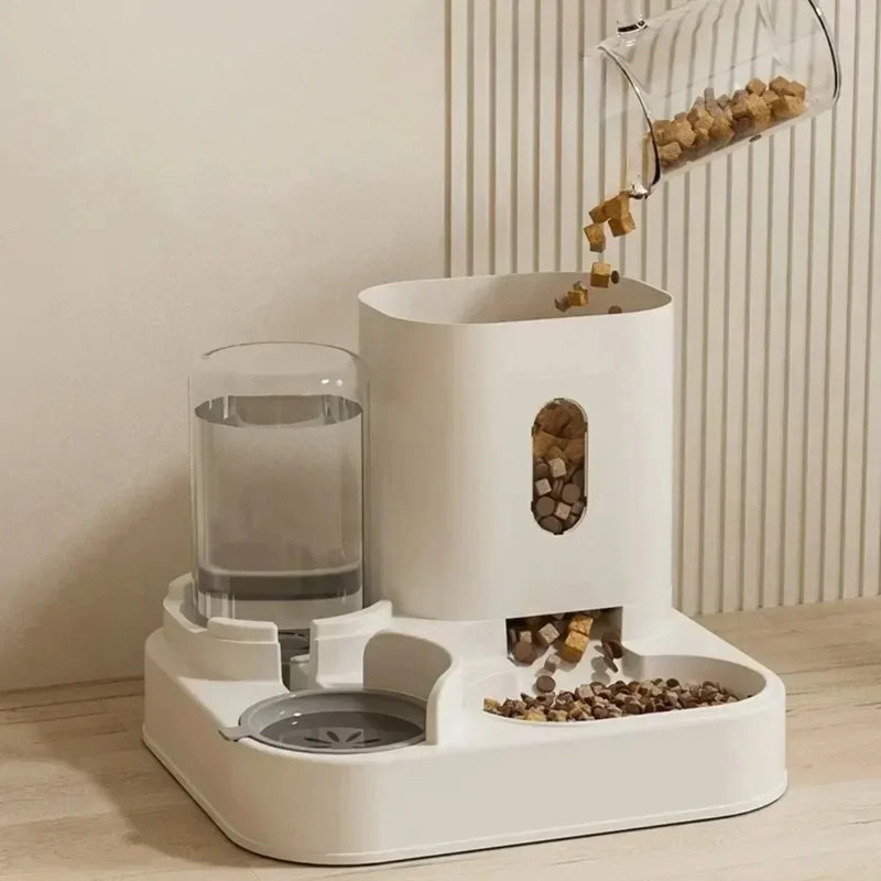 Automatic Pet Feeder with Water Fountain – Large Capacity Food & Water Dispenser for Cats and Dogs 🐶🐱