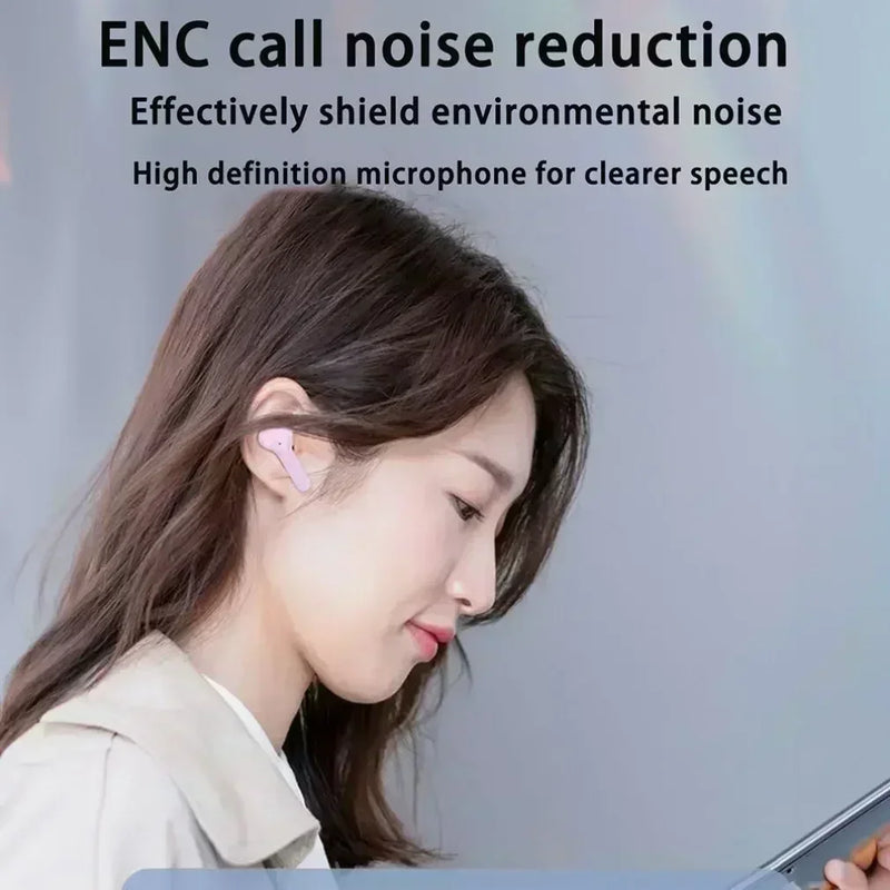 Fone de ouvido sem fio TWS Bluetooth 5.3 Fones de ouvido esportivos para jogos Fones de ouvido com redução de ruído Controle de toque de graves para Allphone