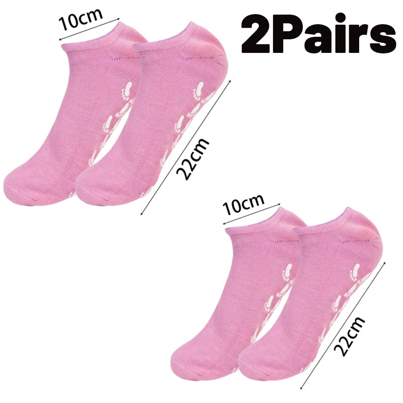 Reusable Silicone Moisturizing Mask Socks & Gloves – Exfoliating, Anti-Crack, and Hydrating Foot and Hand Care Tool