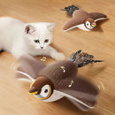 Interactive Flapping Bird Cat Toy – Rechargeable Chirping Plush with Catnip Pocket (Touch Activated)
