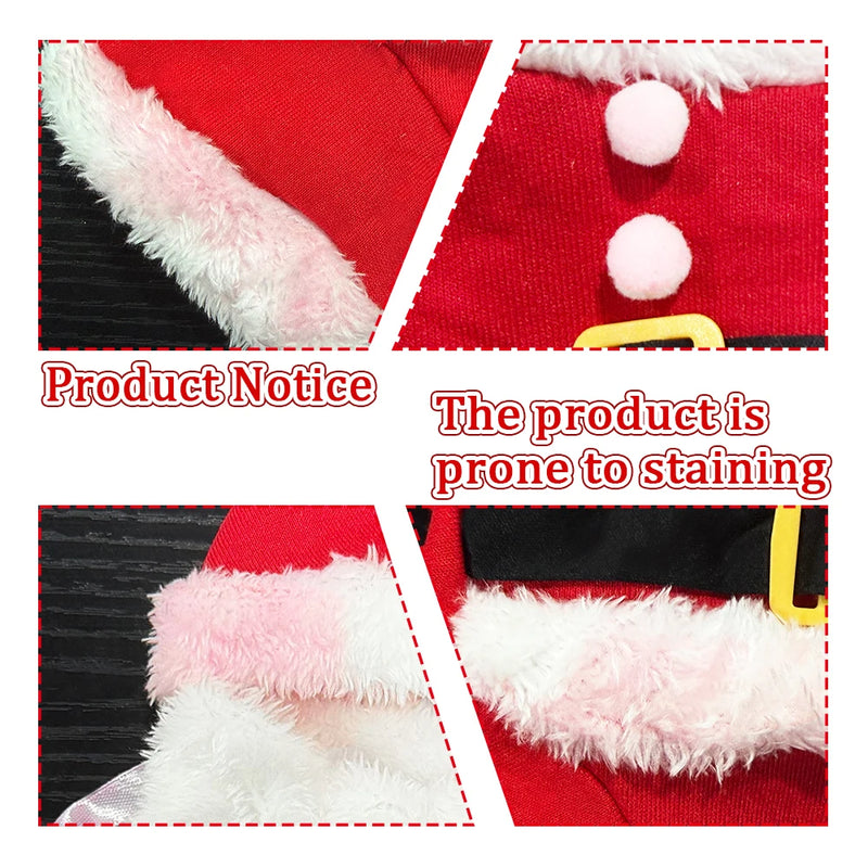 Christmas Santa Claus Pet Costume – Soft Fleece Holiday Outfit for Small Dogs & Cats 🎅🐾