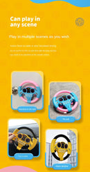 Brilliant flying simulation toys children's early education co-pilots steering wheel toys with vocals
