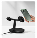 Baseus Swan 3-in-1 Magnetic Wireless Charger Stand | 20 W Fast Charging Station for iPhone 15/14 Pro, AirPods & Apple Watch