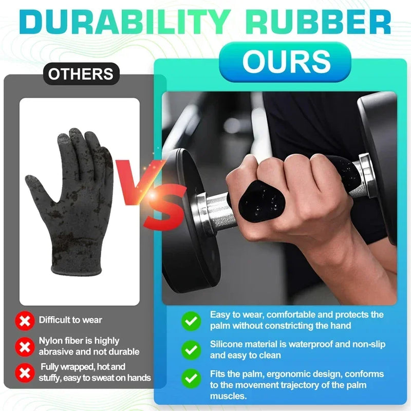 Fingerless Gym Grips | Non-Slip Weight-Lifting Pads for Hand Protection & Grip Strength | Ergonomic Workout Gloves for Men