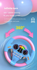 Brilliant flying simulation toys children's early education co-pilots steering wheel toys with vocals