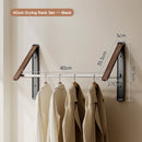 Folding Wall-Mounted Clothes Drying Rack – Stretchable Invisible Balcony Airer (No-Drill Aluminium Hanging Pole)