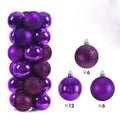 24-Piece Christmas Ball Ornament Set | 3/4/6cm Tree Decorations | Shatterproof Hanging Baubles for 2026 Holiday Décor