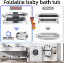 Eco-Friendly Foldable Baby Bathtub with Temperature Indicator | Infant Bath Tub with Soft Mat & Anti-Slip Design