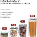 7-Piece Airtight Food Storage Container Set | BPA-Free Plastic Kitchen Organiser with Labels & Pen