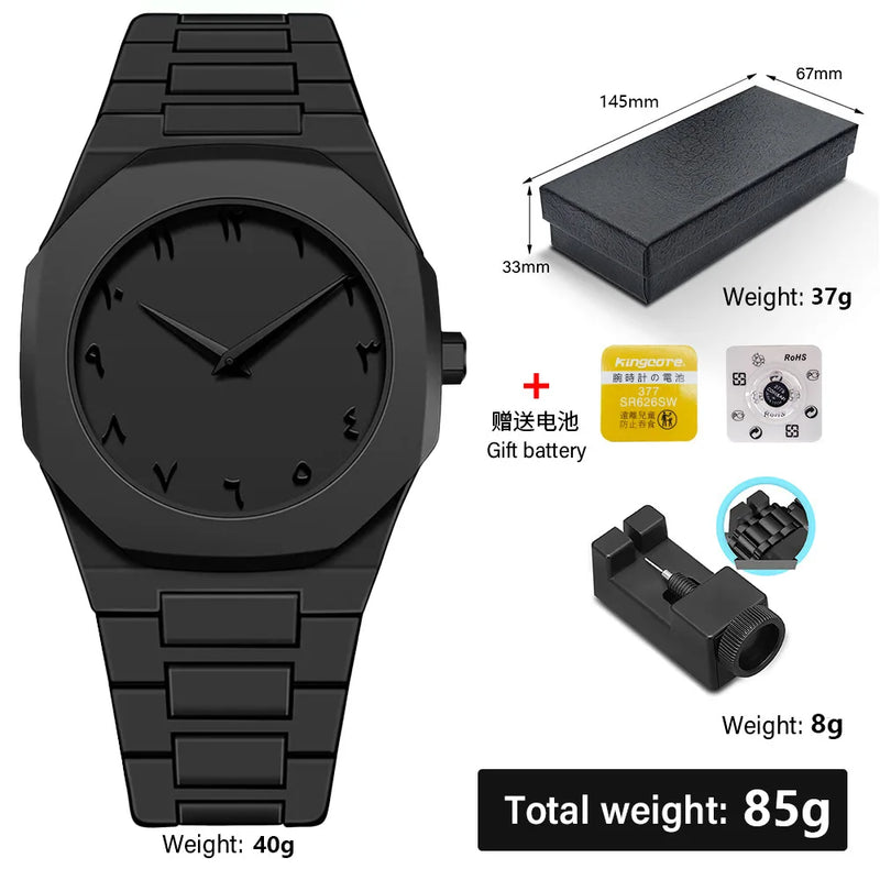 Minimalist Quartz Watch for Men – Lightweight Waterproof Sports & Business Wristwatch