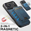 Magnetic Leather Wallet Phone Case with Card Holder & Stand – Wireless Charging Compatible for iPhone