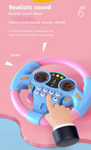 Brilliant flying simulation toys children's early education co-pilots steering wheel toys with vocals