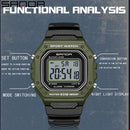 SANDA 2156 Men’s Military Sport Watch | Water-Resistant Digital Wristwatch with LED Display & Stopwatch