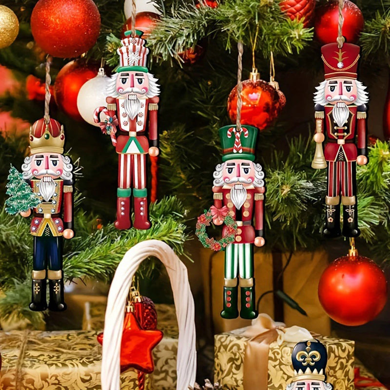 12-Piece Wooden Nutcracker Decoration Set | Classic Christmas Figurines for Home, Parties & Festive Gifts