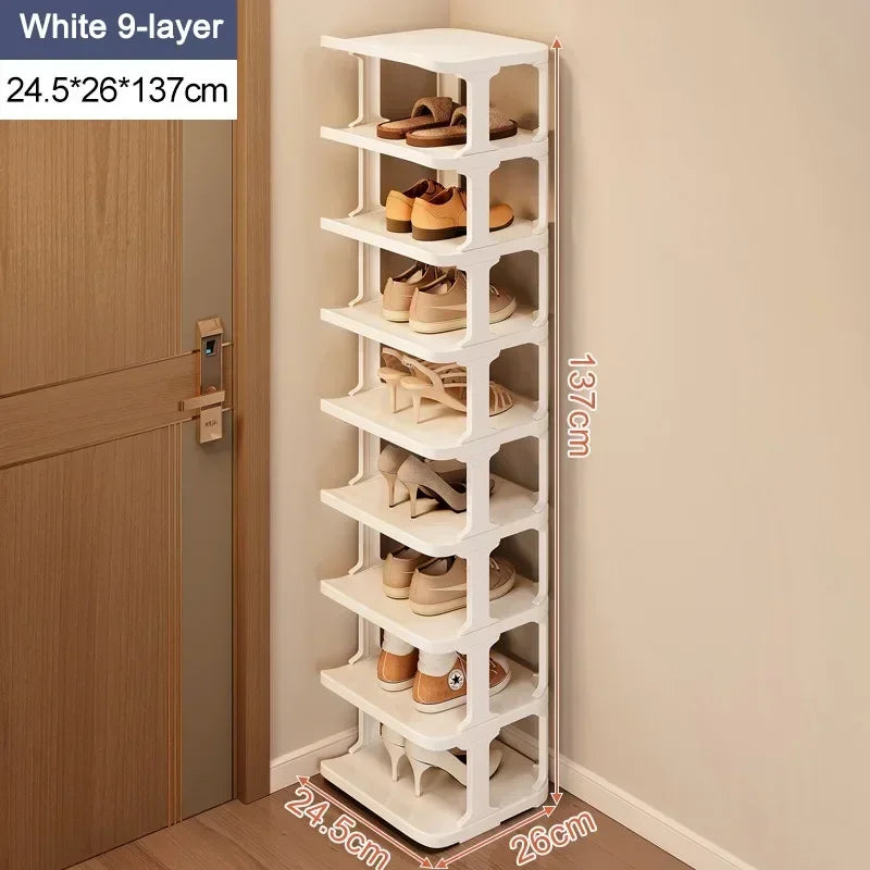 Multi-Layer Shoe Rack – Space-Saving Plastic Shoe Organizer with Large Capacity for Entrance, Closet & Home Storage 🏠