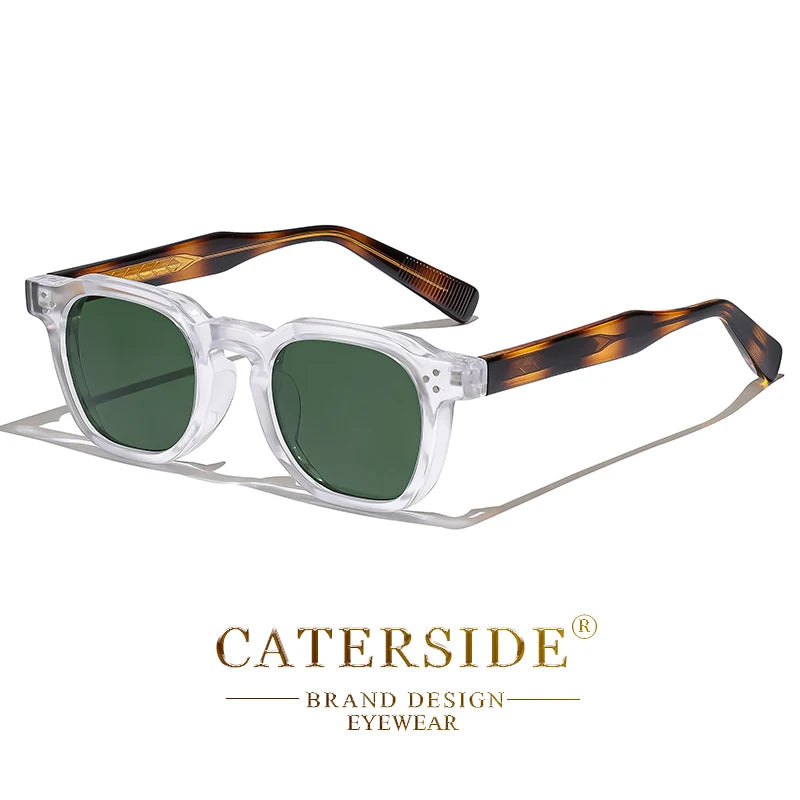 CATERSIDE Punk Style Men’s Sunglasses | Small Square Frame UV400 Shades | Trendy Outdoor Fashion Eyewear