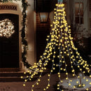 LED Waterfall Christmas Tree Top Lights – 1.5M/2M/3M Ring String Decoration