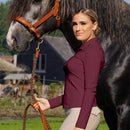 Women’s Equestrian Long Sleeve Base Layer – Soft Riding T-Shirt in Burgundy for Training & Shows