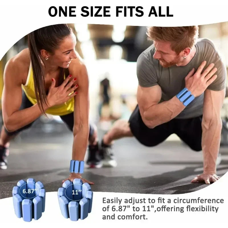 Adjustable Wrist & Ankle Weights Set | Wearable Silicone Weight Bracelets for Fitness, Yoga & Cardio Workouts
