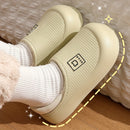 Women’s Winter Fleece-Lined Warm Slippers – Thick Sole, Non-Slip Indoor Comfort