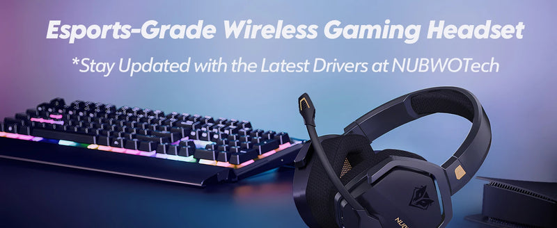 NUBWO G06 Dual Wireless Gaming Headphones | 2.4GHz + Bluetooth 5.3 | Noise-Cancelling Headset with Mic for PS5, PC & Mobile